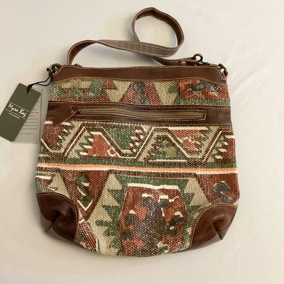 Myra Bag NWT Insignia Crossbody Handbag Tribal Aztec Southwestern Western New - Picture 1 of 8